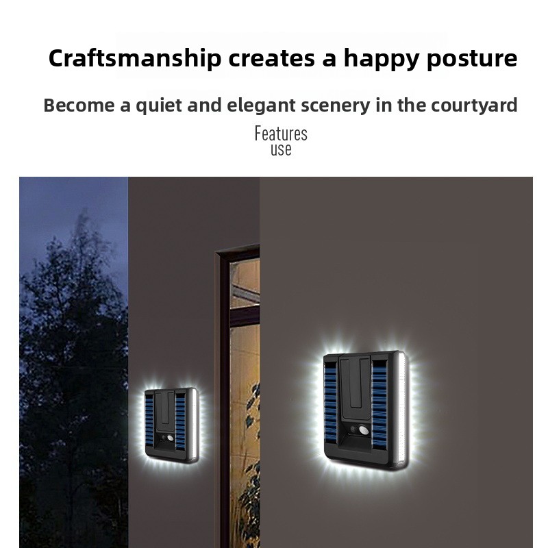 새로운 스마트 야외 접이식 태양 벽 램프 유럽 스타일  - Outdoor Lighting With Sensor 리뷰 및 가격