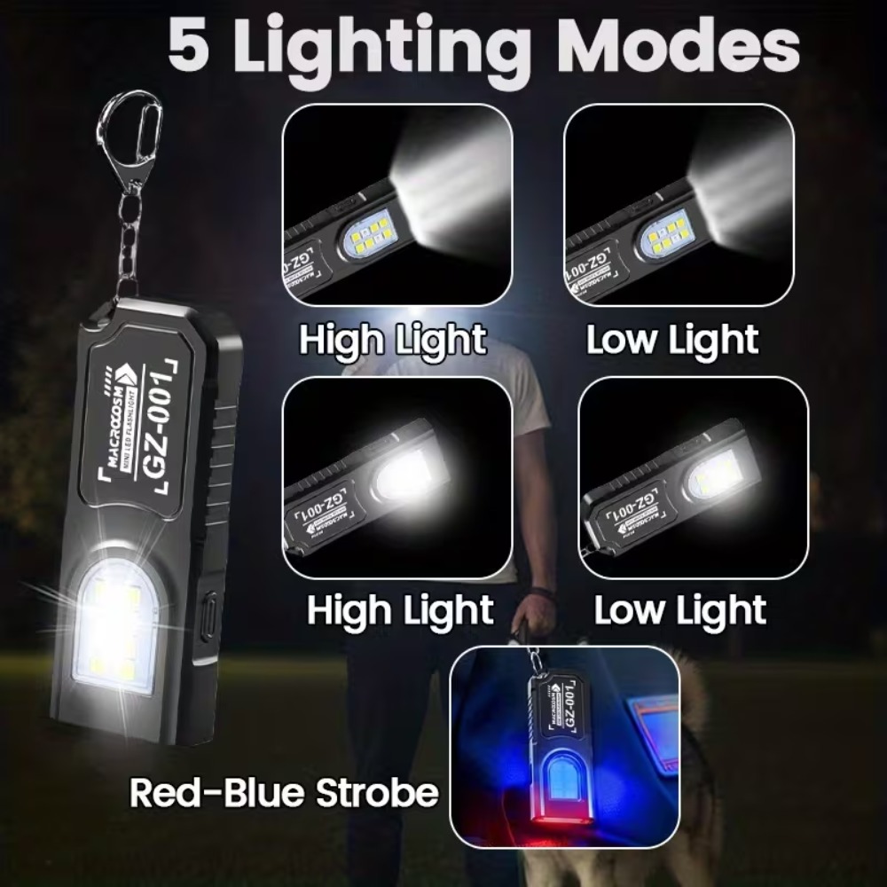 미니 COB LED 키체인 손전등 USB 충전식 토치  - Outdoor Lighting Replacement Bulbs 리뷰 및 가격